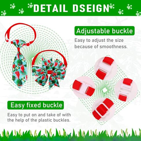 32pcs Summer Dog Collar Bow Ties, Bulk Adjustable 16pcs Small Dog Bow Ties and 16pcs Dog Neck Ties, Hawaii Fruit Dog Collar Bowties for Small Medium Dog Collar Grooming Accessories in Saudi Arabia