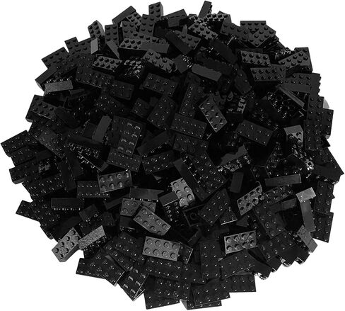 LEGO Parts and Pieces: Black 2x4 Brick x100 in Saudi Arabia