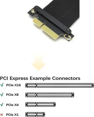 كابل تمديد 10Gtek PCIe 3.0، X4 إلى X4، M إلى F، مستقيم إلى مستقيم، طول الكابل 20 سم، P322MF1120 in Saudi Arabia