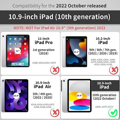 for iPad 10th Generation Case 2022, iPad 2022 10.9" Case, Embossed Flowers PU Leather Retro Shockproof Slim Case with Pencil Holder Elastic Strap Cover for iPad 10th Gen 10.9 Inch - Purple in Saudi Arabia
