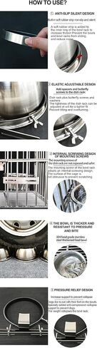 Stainless Steel Hanging Pet Bowl for Medium Large Dogs, Dog Cage Hanging Water Food Bowl, Non-Slip Removable Pet Dish Bowl with 2 Bolt Holders in Saudi Arabia