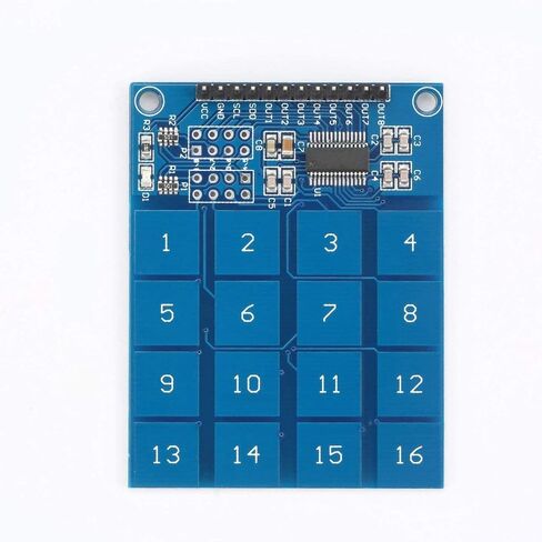 RedTagCanada TTP229 2.4V-5.5V 16 قناة مفتاح سعوي رقمي يعمل باللمس وحدة لوحة مفاتيح IC للوحة Arduino الإلكترونية أداة DIY، أزرق in Kuwait
