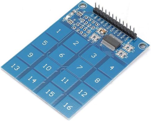 RedTagCanada TTP229 2.4V-5.5V 16 قناة مفتاح سعوي رقمي يعمل باللمس وحدة لوحة مفاتيح IC للوحة Arduino الإلكترونية أداة DIY، أزرق in Kuwait