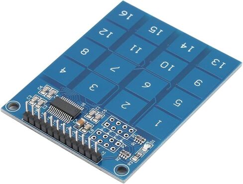 RedTagCanada TTP229 2.4V-5.5V 16 قناة مفتاح سعوي رقمي يعمل باللمس وحدة لوحة مفاتيح IC للوحة Arduino الإلكترونية أداة DIY، أزرق in Kuwait