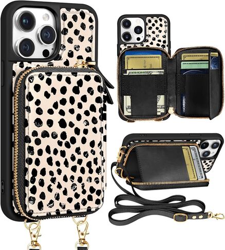 Shorogyt لهاتف iPhone 13 Pro Max Case Wallet Crossbody، RFID Blocking Card Slots Designer Book الفراشة الجلدية حقيبة يد محفظة حافظات الهاتف مع حبل لهاتف iPhone 13 Promax in Kuwait