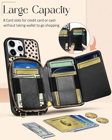 Shorogyt لهاتف iPhone 13 Pro Max Case Wallet Crossbody، RFID Blocking Card Slots Designer Book الفراشة الجلدية حقيبة يد محفظة حافظات الهاتف مع حبل لهاتف iPhone 13 Promax in Kuwait