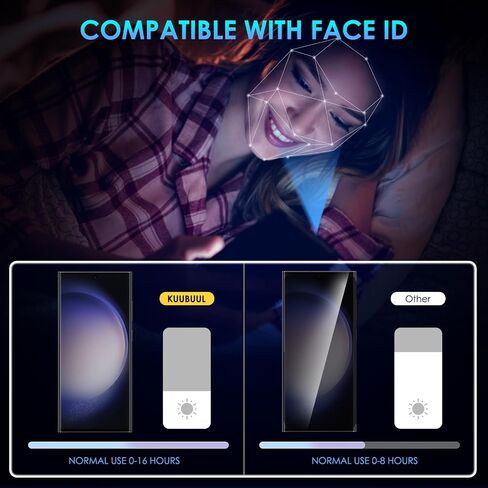 واقي شاشة الخصوصية لهاتف Samsung S23 Ultra، [عبوتان] زجاج مقوى مضاد للتجسس لهاتف Samsung Galaxy S23 Ultra [يدعم فتح بصمة الإصبع] [سهل التركيب] [صلابة 9H] in Saudi Arabia
