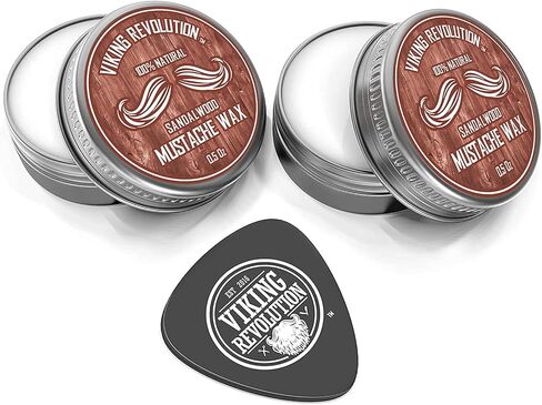Mustache Wax 4 Variety Pack - Beard & Moustache Wax for Men - Strong Hold Helps Train Tame & Style- Sandalwood, Clary Sage, Cedar Pine, Bay Rum Styles in Saudi Arabia