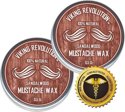 Mustache Wax 4 Variety Pack - Beard & Moustache Wax for Men - Strong Hold Helps Train Tame & Style- Sandalwood, Clary Sage, Cedar Pine, Bay Rum Styles in Saudi Arabia