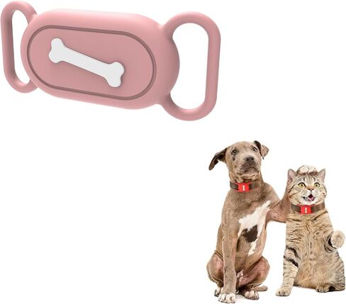 Galaxy SmartTag2 Dog Collar Holder(1 Pack) for Samsung SmartTag2 Dog Collar Anti-Lost Silicone Galaxy SmartTag2 Tracker Holder Case Compatible with Cat/Dog Collars (Pink) in Saudi Arabia