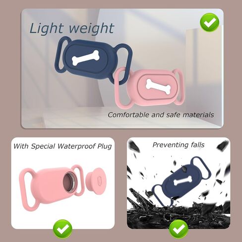 Galaxy SmartTag2 Dog Collar Holder(1 Pack) for Samsung SmartTag2 Dog Collar Anti-Lost Silicone Galaxy SmartTag2 Tracker Holder Case Compatible with Cat/Dog Collars (Pink) in Saudi Arabia
