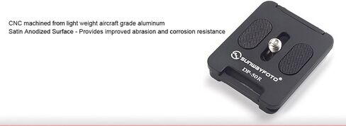 SUNWAYFOTO DP-50R لوحة QR مقاس 50 مم مع شفة قابلة للسحب، متوافقة مع الكاميرات، أسود in Kuwait