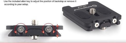 SUNWAYFOTO DP-50R لوحة QR مقاس 50 مم مع شفة قابلة للسحب، متوافقة مع الكاميرات، أسود in Kuwait