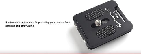 SUNWAYFOTO DP-50R لوحة QR مقاس 50 مم مع شفة قابلة للسحب، متوافقة مع الكاميرات، أسود in Kuwait