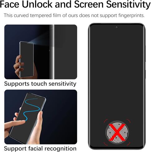(عبوتان) واقي شاشة لهاتف سامسونج جالاكسي S20 بلس من الزجاج المقسى، تغطية شاشة كاملة منحنية ثلاثية الأبعاد، مقاوم للخدش، عالي الوضوح in Kuwait