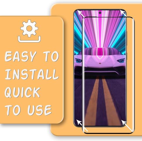 (عبوتان) واقي شاشة لهاتف سامسونج جالاكسي S20 بلس من الزجاج المقسى، تغطية شاشة كاملة منحنية ثلاثية الأبعاد، مقاوم للخدش، عالي الوضوح in Kuwait