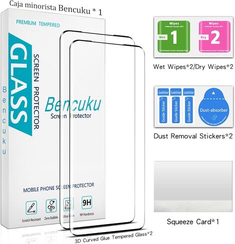 (عبوتان) واقي شاشة لهاتف سامسونج جالاكسي S20 بلس من الزجاج المقسى، تغطية شاشة كاملة منحنية ثلاثية الأبعاد، مقاوم للخدش، عالي الوضوح in Kuwait