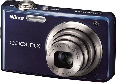Nikon Coolpix S630 12MP Digital Camera with 7x Optical Vibration Reduction (VR) Zoom and 2.7 inch LCD (Midnight Blue) (Renewed) in Saudi Arabia