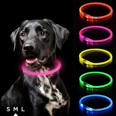 LED Dog Collar - Parent (Yellow, Large) in Saudi Arabia