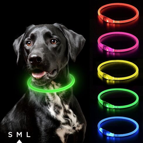 LED Dog Collar - Parent (Yellow, Large) in Saudi Arabia