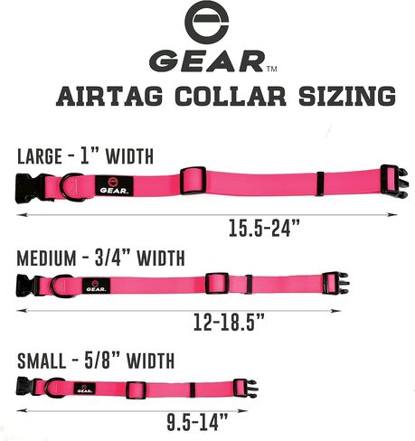 Waterproof Dog Collar with Apple AirTag Holder – Adjustable, Durable, Ideal for Small to Large Dogs in Kuwait