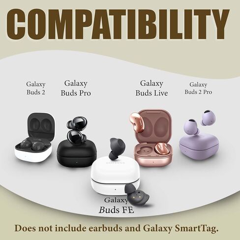 Galaxy Buds Pro2 case with SmartTag2 Holder Tracker/SmartTag for Galaxy Buds2 / Android Airtag for Galaxy Buds Live Case/Samsung SmartTag Galaxy Tracker/AirTag for Android (Black) in Saudi Arabia