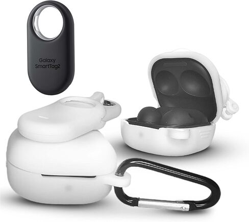Galaxy Buds Pro2 case with SmartTag2 Holder Tracker/SmartTag for Galaxy Buds2 / Android Airtag for Galaxy Buds Live Case/Samsung SmartTag Galaxy Tracker/AirTag for Android (Black) in Saudi Arabia