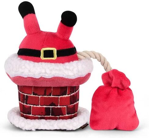 P.L.A.Y. Cute Plush Dog Toys - Merry Woofmas Christmas Themed Durable Squeaker Chew Toy, Great for Puppies & Small, Medium, Large Dog Breeds - Machine Washable, Recycled Materials (Good Dog Stocking) in Kuwait