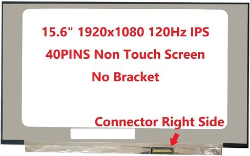 شاشة بديلة LCD جديدة FHD 1920x1080 (بدون لمس) 15.6 بوصة 120 هرتز IPS 40 Pin Matte لـ Dell 7XGNJ G5R2F PDG48 W6K1M لتطبيق الكمبيوتر المحمول/العرض/الشاشة/LCD in Saudi Arabia