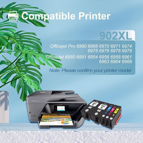 مجموعة خراطيش حبر 902XL متوافقة مع خراطيش حبر HP 902 XL 902 تعمل لطابعة HP Officejet Pro 6978 6974 6968 Officejet 6958 6956 6951 (5 عبوات) in Kuwait
