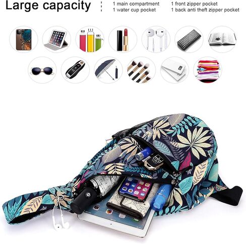 XEYOU Unisex Sling Bag Multipurpose Crossbody Shoulder Bag Travel Chest Pack for Men Women Lightweight Casual Daypacks in Saudi Arabia