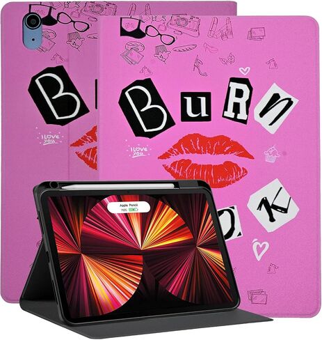 Case for iPad 10th Generation 10.9 inch 2022, Girls Cute Women Lips Design Slim PU Leather Folding Shell Stand Soft TPU Cover with Auto Wake/Sleep in Saudi Arabia