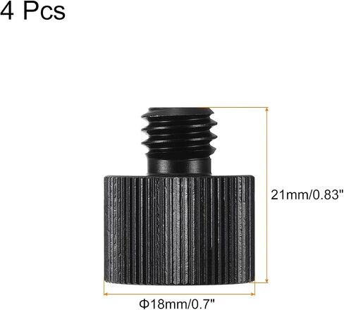 MECCANIXITY Mic Stand Adapter 3/8-16 Male to 1/4-20 Female Camera Screw Thread Adapter for Microphone Tripod Stand Black 4 Pcs in Saudi Arabia