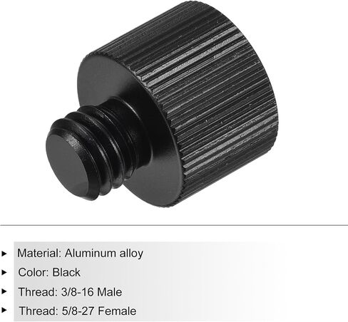 MECCANIXITY Mic Stand Adapter 3/8-16 Male to 1/4-20 Female Camera Screw Thread Adapter for Microphone Tripod Stand Black 4 Pcs in Saudi Arabia