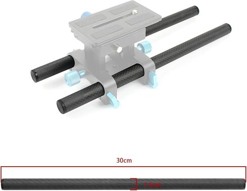 The Lord of the Tools 2Pcs Camera Carbon Fiber Extension Pole Compatible with SmallRig Compatible with Tilta Carbon Fiber Rod Camera Accessories 30cm L 15mm D for 15mm Pole in Saudi Arabia