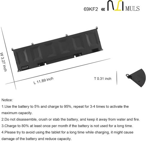 69KF2 86Wh Laptop Battery Replacement for Dell XPS 15 9500 9510 9520 9530 Precision 5550 5560 5570 Mobile Workstation Alienware M15 M17 R3 R4 Dell G15 5510 5511 5520 8FCTC 08FCTC 70N2F 7167mAh 6Cell in Saudi Arabia