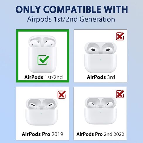 Lupct for Airpods 2/1 حافظة لطيف الكرتون سيليكون الأزياء تصميم الغذاء لApple Air Pods غطاء للأطفال الفتيات الفتيان قذيفة مضحك متعة باردة فريدة من نوعها أنيقة الحالات الواقية الناعمة لAirPods 1 & 2 (الجبن الأزرق) in Kuwait