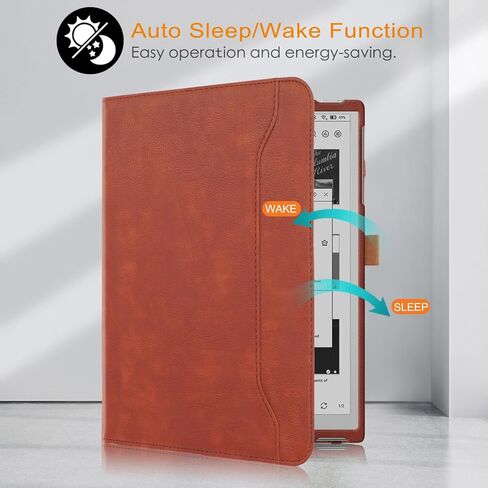 Standing Premium PU Leather Case for Onyx Boox Go 10.3 Tablet (2024 Released), Lightweight Book Folio Cover with Auto Sleep/Wake (Black) in Kuwait