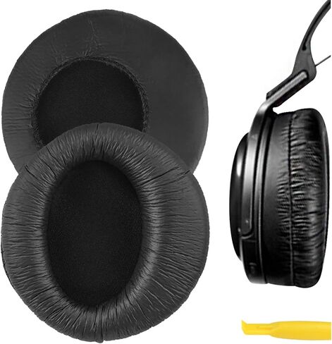 وسائد أذن بديلة من Geekria QuickFit لهاتف Sony MDR-RF985RK، RF960RK، RF960R، RF970RK، RF925RK، وسائد أذن لسماعات الرأس، وسادات أذن لسماعات الرأس، وقطع إصلاح غطاء أكواب الأذن (أسود) in Saudi Arabia
