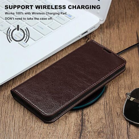 iCoverCase for Samsung Galaxy S23 Ultra Wallet Case with Card Slots Holder, Premium Leather Kickstand Feature Flip Folio Case Cover for Galaxy S23 Ultra (Red) in Saudi Arabia