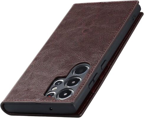 iCoverCase for Samsung Galaxy S23 Ultra Wallet Case with Card Slots Holder, Premium Leather Kickstand Feature Flip Folio Case Cover for Galaxy S23 Ultra (Red) in Saudi Arabia