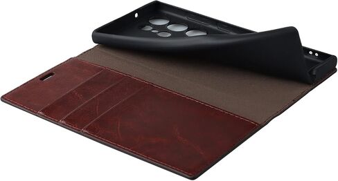 iCoverCase for Samsung Galaxy S23 Ultra Wallet Case with Card Slots Holder, Premium Leather Kickstand Feature Flip Folio Case Cover for Galaxy S23 Ultra (Red) in Saudi Arabia