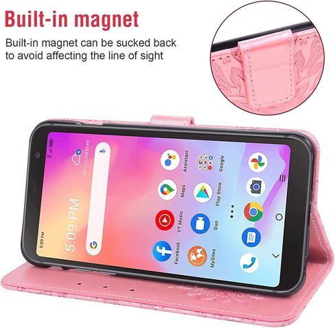 حافظة هاتف Asuwish لهاتف Alcatel TCL A3 A509DL حافظات محفظة مع واقي شاشة من الزجاج المقسى وجلد عباد الشمس وغطاء قلاب رفيع وحامل بطاقات وحامل ملحقات الخلية TCLA3 Women Rose Gold in Saudi Arabia