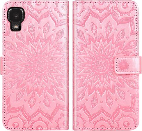 حافظة هاتف Asuwish لهاتف Alcatel TCL A3 A509DL حافظات محفظة مع واقي شاشة من الزجاج المقسى وجلد عباد الشمس وغطاء قلاب رفيع وحامل بطاقات وحامل ملحقات الخلية TCLA3 Women Rose Gold in Saudi Arabia