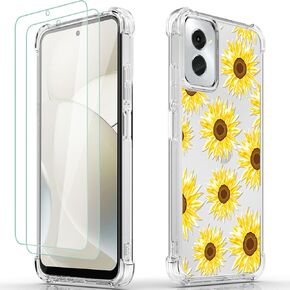for Moto G Power 5G 2024 Case: Clear with 2pcs Screen Protector Reinforced Corners TPU Shock-Absorption Flexible for Motorola Moto G Power 5G 2024 Phone Case-Clear