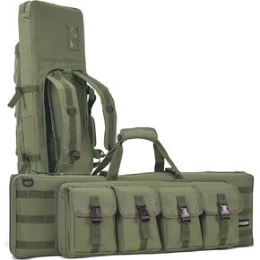 TORIBIO Double Rifle Case Soft Bag 34" 36" 42" 48'' Gun Case Tactical for Rifle Pistol Firearm Storage, Transportation and Hunting Shooting Range, Rifle Backpack