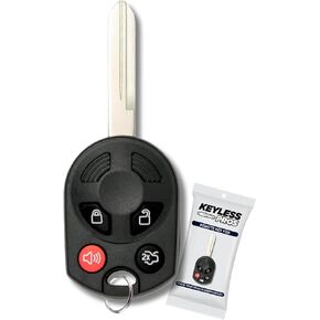 4-Button Keyless Entry Remote Key Fob Replacement fits Ford F150 Edge Explorer Expedition Escape Mustang Fusion, Lincoln Aviator Navigator, Mazda, Mercury, OUCD6000022