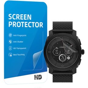 [ 3PCS ] Compatible with Fossil Machine Gen 6 45mm Screen Protector, PET HD Protector Film for Machine Gen 6 / Neutra Gen 6 Hybrid Smartwatch
