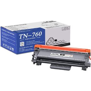High Yield TN760 Toner Cartridge Compatible 1 Pack TN-760 Black Replacement for Brother TN760 TN-760 DCP-L2550DW MFC-L2710DW L2750DW L2750DWXL HL-L2350DW L2370DW L2390DW L2395DW Printer