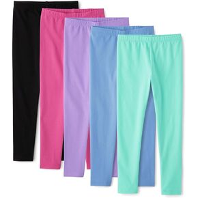 The Children's Place Girls' Fashion Leggings, Blue/Plum/Purple 3 Pack, X-Large